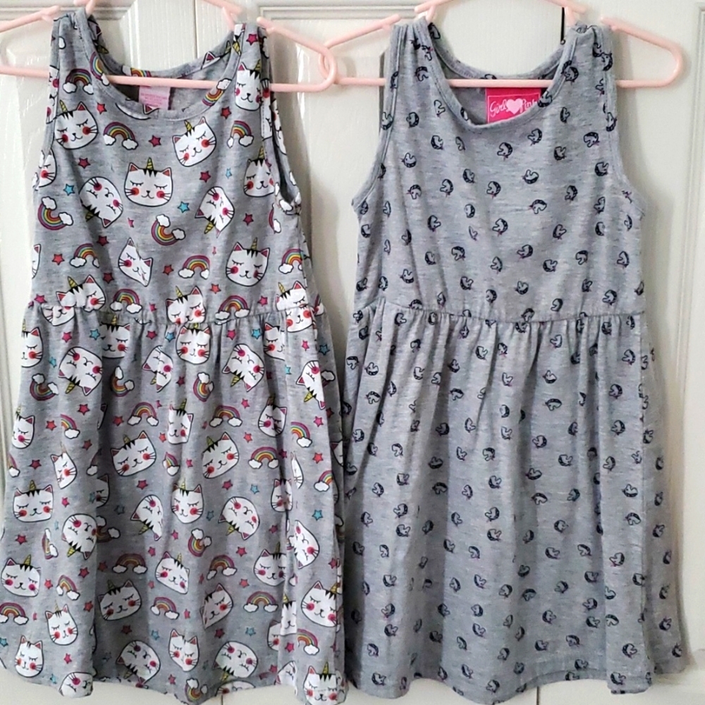 Bundle of 2 tank dresses, girls size 5/6